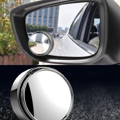 Gương cầu lồi có khung viền bạc 50 mm xóa điểm mù dán gương ô tô cao cấp B168