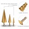 Bộ 3 mũi khoan bước hình tháp phủ titanium đa năng S136