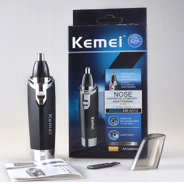 Máy tỉa lông mũi dùng pin tiện lợi KM-6512