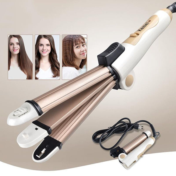 Máy làm tóc uốn, bấm, duỗi đa năng KM-1213