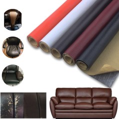 Miếng dán da PU sửa chữa đồ dùng đa năng 138 * 100cm N130, Màu đen