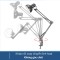 Đèn học kẹp bàn Pixar bóng led thông minh T144, Thân đèn + Bóng Rạng Đông 5W Vàng