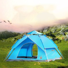 Lều cắm trại hai lớp tự bung 4-6 người chịu mưa gió lớn (2.05*2.05*1.4m) K123