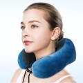 Gối chữ U cao su non đi du lịch, ngủ trưa, văn phòng T155, Màu xanh tím than