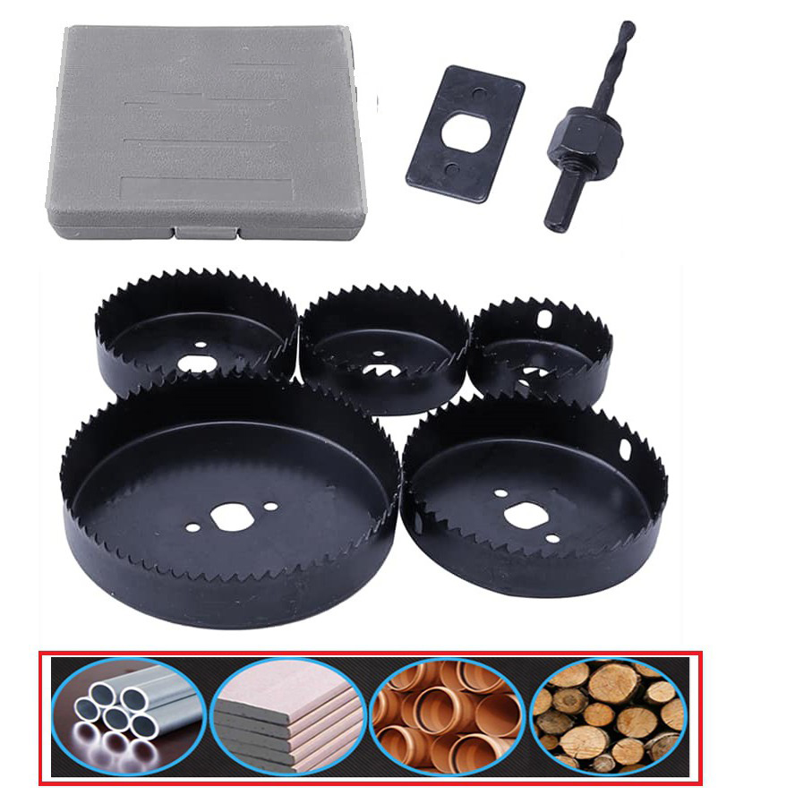 Bộ mũi khoan khoét lỗ gỗ thạch cao 8 chi tiết đa năng S196
