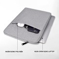 Túi đựng laptop, macbook giảm sốc, chống thấm nước Y125, Màu ghi - Size 14 inch