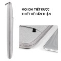 Túi đựng laptop, macbook giảm sốc, chống thấm nước Y125, Màu ghi - Size 14 inch