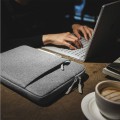 Túi đựng laptop, macbook giảm sốc, chống thấm nước Y125, Màu ghi - Size 14 inch