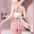 Gậy tập yoga chống gù lưng, vai hình chữ thập H100, Màu hồng 