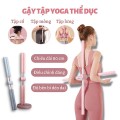 Gậy tập yoga chống gù lưng, vai hình chữ thập H100, Màu hồng 