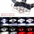 Đèn pin đội đầu ban đêm 8 bóng công nghệ led siêu sáng H117