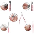 Bộ bấm móng tay chân màu hồng 18 món cao cấp BA127