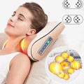 Gối massage cổ vai gáy, máy massage hồng ngoại 16 bi J190