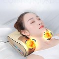 Gối massage cổ vai gáy, máy massage hồng ngoại 16 bi J190