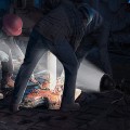 Đèn pin xách tay siêu sáng chiếu xa 500m chống nước BA617