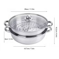 Nồi hấp 2 tầng, xửng hấp đa năng chống dính tốt N250