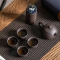 Bộ ấm trà tử sa tráng men xách tay du lịch N326