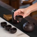 Bộ ấm trà tử sa tráng men xách tay du lịch N326