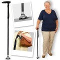 Gậy gấp gọn trusty cane chống trượt có đèn pin cho người cao tuổi J164