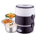 Hộp cơm 3 tầng giữ nhiệt cắm điện giữ nhiệt cao cấp N170