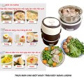 Hộp cơm 3 tầng giữ nhiệt cắm điện giữ nhiệt cao cấp N170