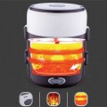 Hộp cơm 3 tầng giữ nhiệt cắm điện giữ nhiệt cao cấp N170