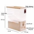 Thùng đựng gạo 15kg có nút nhấn để lấy gạo tiện lợi E122