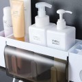 Kệ để đồ nhà tắm tích hợp bộ nhả kem đánh răng tặng kèm 3 cốc N160
