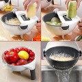 Rổ bào rau củ quả thông minh 9 trong 1 kiêm rổ chậu đa năng E115