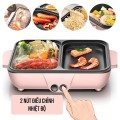 Bếp lẩu nướng điện mini đa năng 2 trong 1 cao cấp E120
