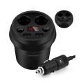 Cốc sạc ô tô chia 2 sạc tẩu 2 USB có màn hình đo điện áp P124