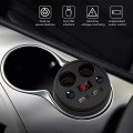 Cốc sạc ô tô chia 2 sạc tẩu 2 USB có màn hình đo điện áp P124