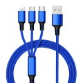 Cáp sạc 3 đầu USB micro, type C, Lightning bọc dây dù cao cấp Y111