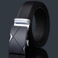 Thắt lưng da nam mặt viền bạc cao cấp BA657
