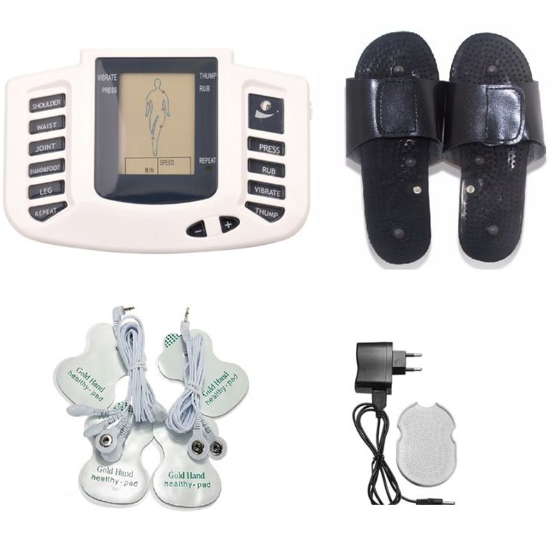 Máy massage trị liệu 4 miếng dán kèm dép massage tiện lợi J149