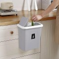 Thùng rác treo tủ bếp có nắp đậy vệ sinh sạch sẽ N216, Màu xám