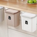 Thùng rác treo tủ bếp có nắp đậy vệ sinh sạch sẽ N216, Màu xám