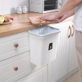 Thùng rác treo tủ bếp có nắp đậy vệ sinh sạch sẽ N216, Màu xám
