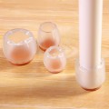 Combo 4 dụng cụ bọc chân bàn ghế trong suốt chống trơn trượt N239, Loại hình tròn size to (25-29mm)