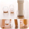 Combo 4 dụng cụ bọc chân bàn ghế trong suốt chống trơn trượt N239, Loại hình tròn size to (25-29mm)