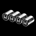 Bộ 4 nắp chụp chân van xe các hãng cao cấp P138, Logo Honda	
