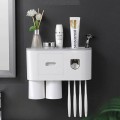Bộ nhả kem đánh răng tự động gắn tường thông minh N316, Bộ 3 cốc
