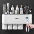 Bộ nhả kem đánh răng tự động gắn tường thông minh N316, Bộ 3 cốc