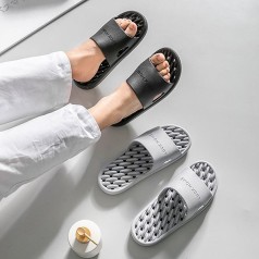 Dép đi trong nhà có lỗ thoáng khí, massage chân chống trơn trượt Z111, Màu xám - Size 40-41 - 1 đôi