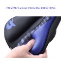 Bọc yên xe đạp thể thao cao cấp, êm ái thoáng khí P177, Màu đen phối đỏ