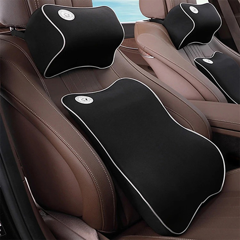 Bộ gối tựa đầu và tựa lưng nỉ bọc cao su non siêu đàn hồi P113