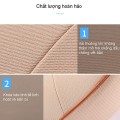 Bộ gối tựa đầu và tựa lưng nỉ bọc cao su non siêu đàn hồi P113, Màu đen 