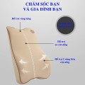 Bộ gối tựa đầu và tựa lưng nỉ bọc cao su non siêu đàn hồi P113, Màu đen 
