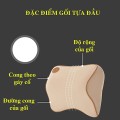 Bộ gối tựa đầu và tựa lưng nỉ bọc cao su non siêu đàn hồi P113, Màu đen 