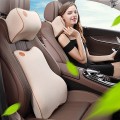 Bộ gối tựa đầu và tựa lưng nỉ bọc cao su non siêu đàn hồi P113, Màu đen 